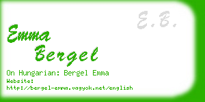 emma bergel business card